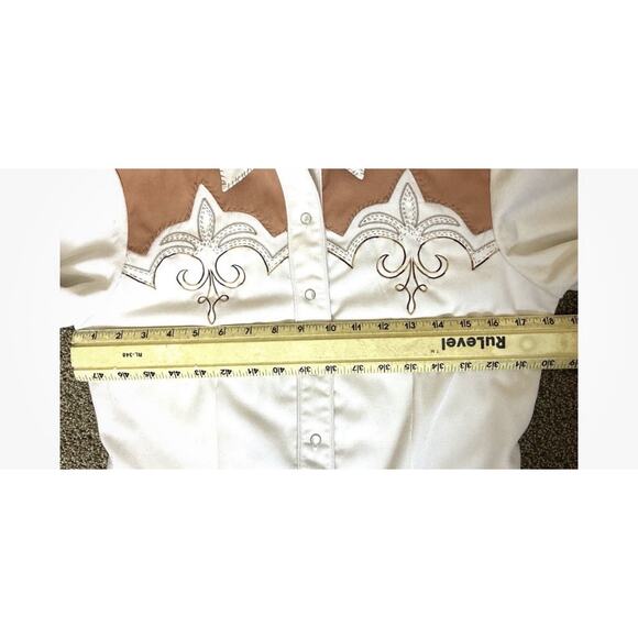 Vtg Scully Sz XS Pearl Snap LS Embroidered Embellished Shirt - Picture 10 of 12